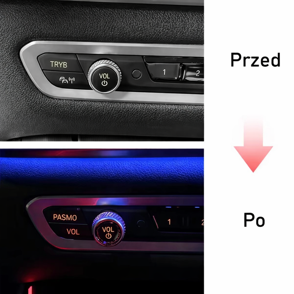🔘 Stylowa nakładka na pokrętło głośności VOL do BMW – seria G