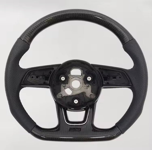 🏁 Perforowana skórzana kierownica do Audi + Carbon
A3 / A4 B9 / A5 / Q3 / Q5 / S4 / S5