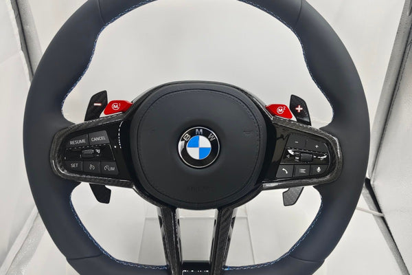 🏁 Sportowa kierownica BMW M Performance SERIA G/F – karbon, łopatki M1/M2 🔥
