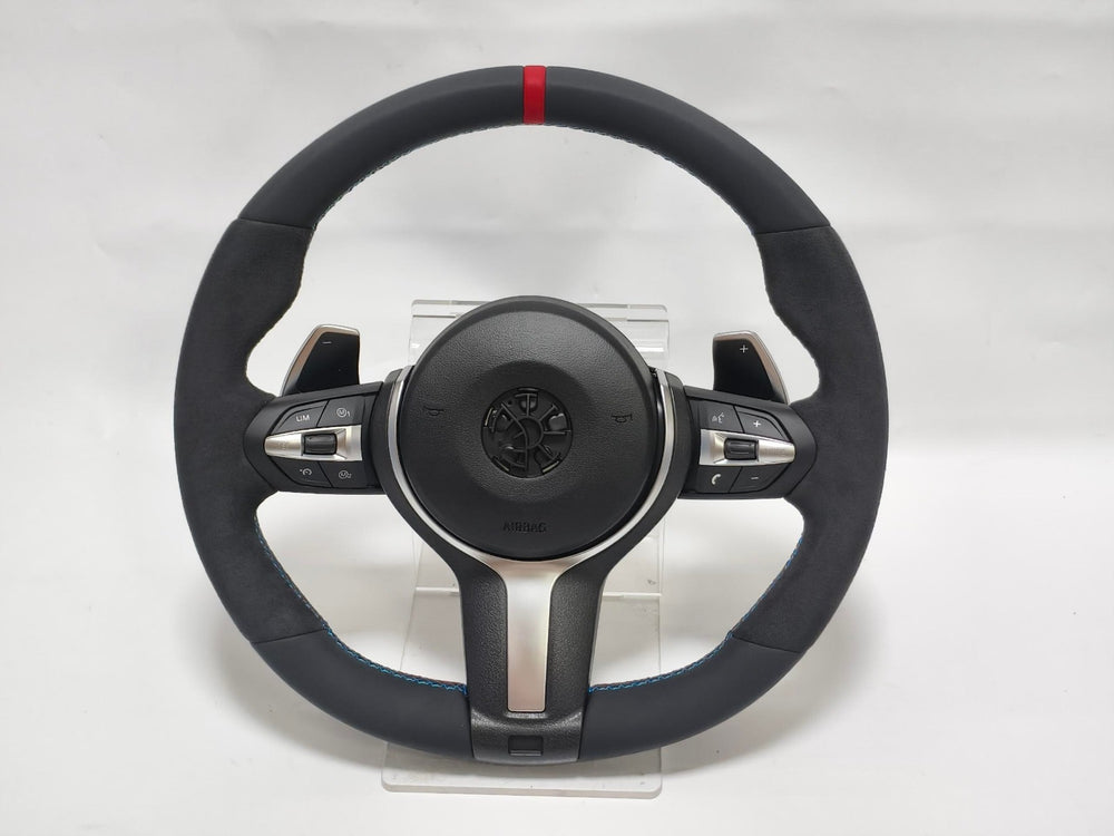 🔴🔵Sportowa kierownica BMW M – czerwony lub niebieski pasek (do wyboru) M3 - F - Series
