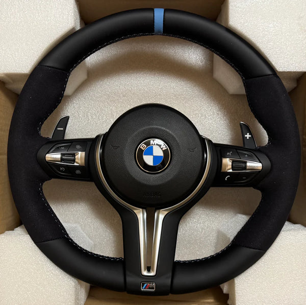 🔴🔵Sportowa kierownica BMW M – czerwony lub niebieski pasek (do wyboru) M3 - F - Series